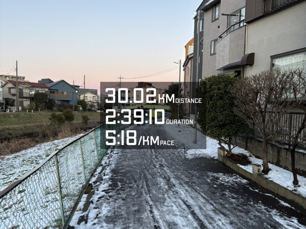 冬の日もロングラン。早すぎないのがちょうどいい。